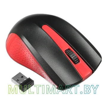 Мышь Oklick 485MW (черный/красный) картинка 3